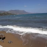 Telonio beach Chania with Sand beach and Blue water