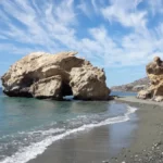 Tertsa beach Heraklion with Fine Pebbles beach and Blue water