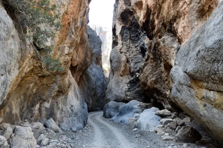 Tripiti Gorge in Heraklion Region on Crete Island