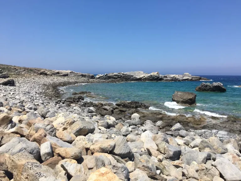 Xotikospilio beach Chania with Rocks in places beach and Blue water