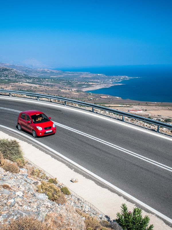driving car on Crete