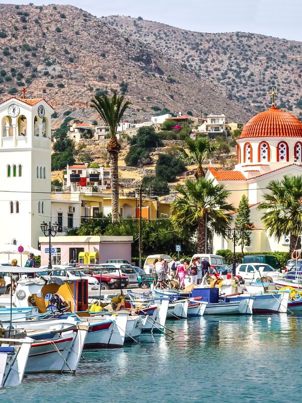 elounda town in Crete
