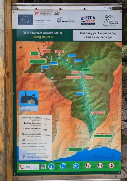 samaria gorge map