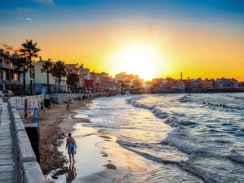 Koum Kapi Beach, Chania: The Old Town’s Cafe and Bar Waterfront