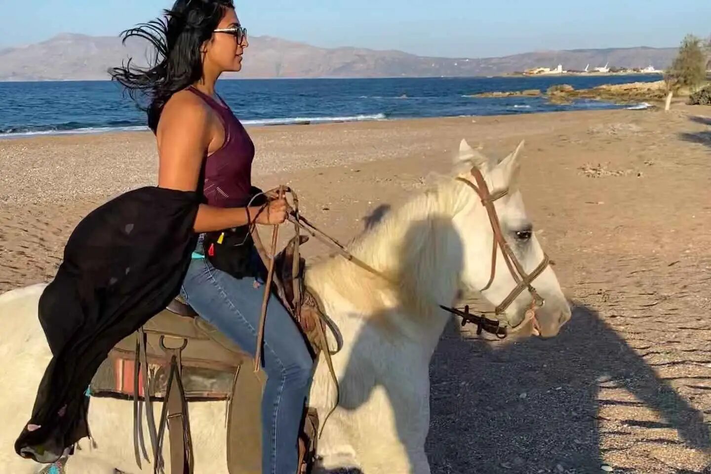 Sunset horse riding falasarna