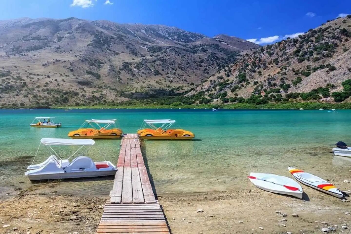 Lake Kournas: Pedal Boat Rental With Transfer