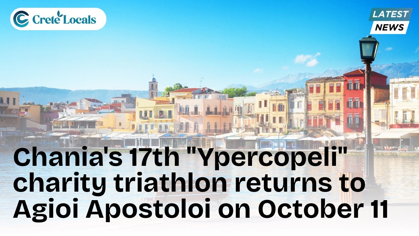 Chania's 17th "Ypercopeli" charity triathlon returns to Agioi Apostoloi on October 11