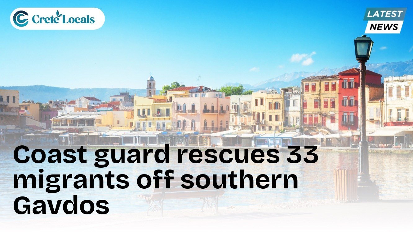 Coast guard rescues 33 migrants off southern Gavdos