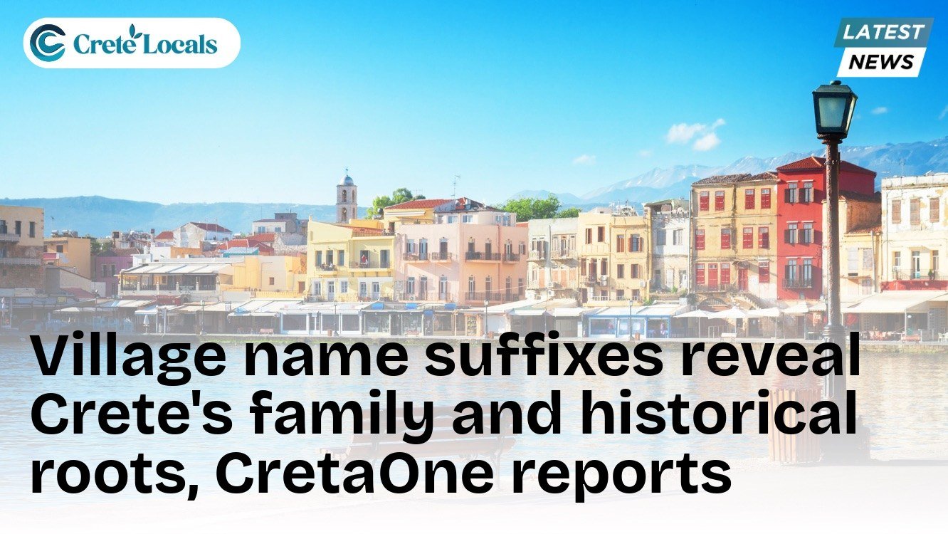 Village name suffixes reveal Crete's family and historical roots, CretaOne reports