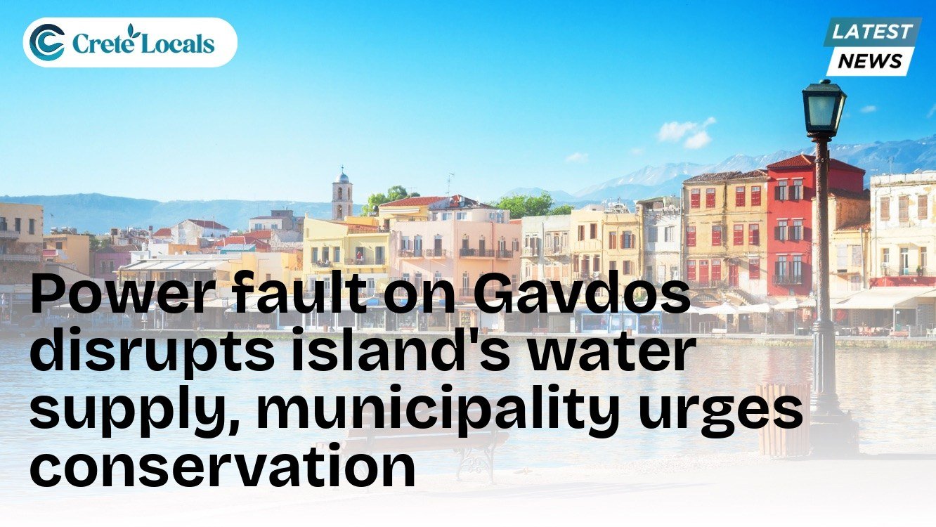 Power fault on Gavdos disrupts island's water supply, municipality urges conservation