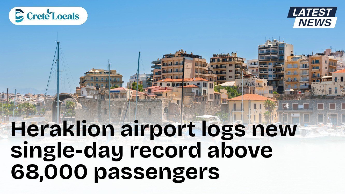Heraklion airport logs new single-day record above 68,000 passengers