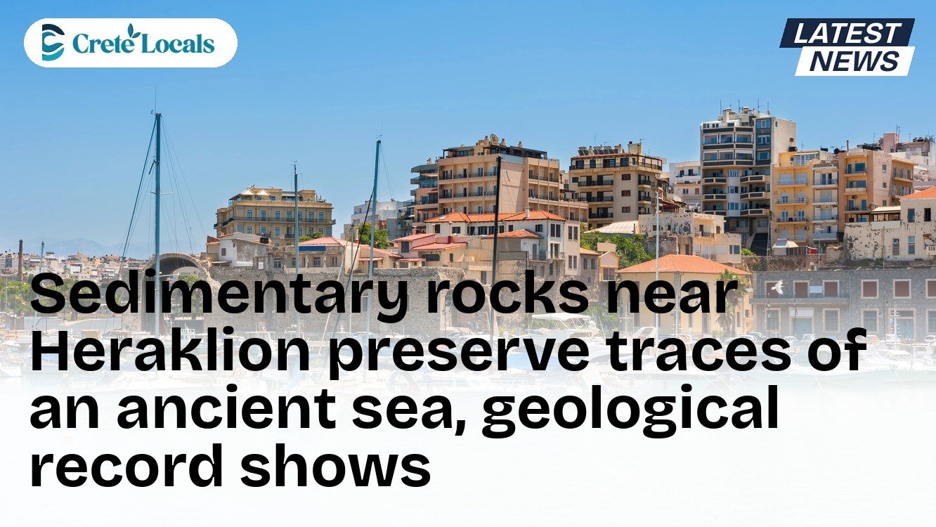 Sedimentary rocks near Heraklion preserve traces of an ancient sea, geological record shows