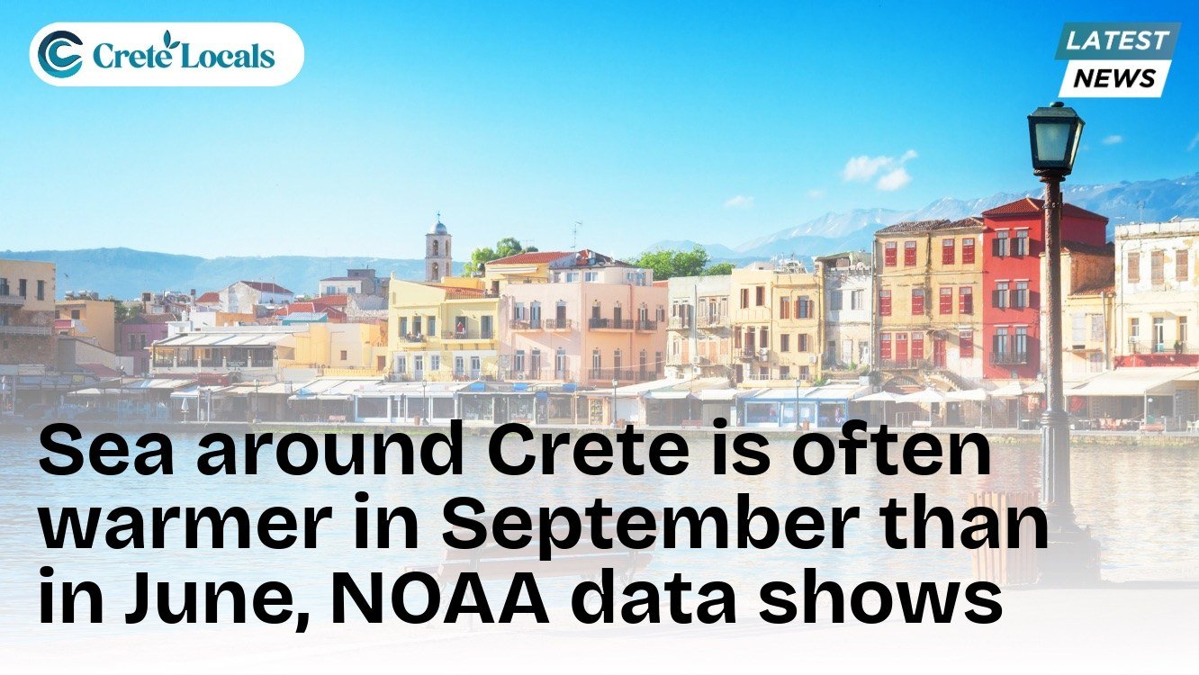 Sea around Crete is often warmer in September than in June, NOAA data shows