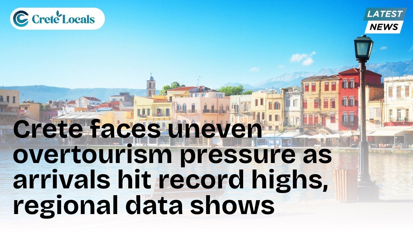 Crete faces uneven overtourism pressure as arrivals hit record highs, regional data shows