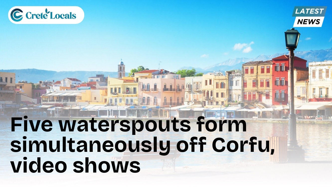 Five waterspouts form simultaneously off Corfu, video shows
