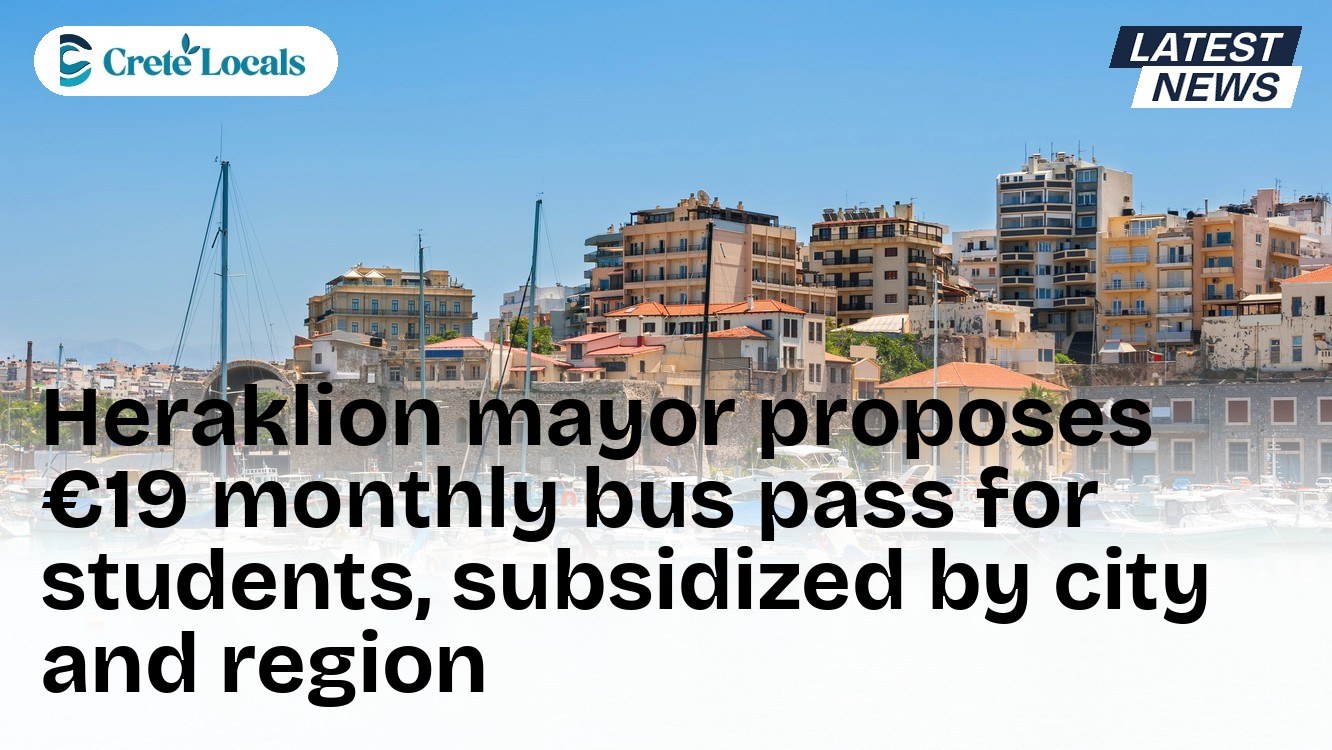 Heraklion mayor proposes €19 monthly bus pass for students, subsidized by city and region