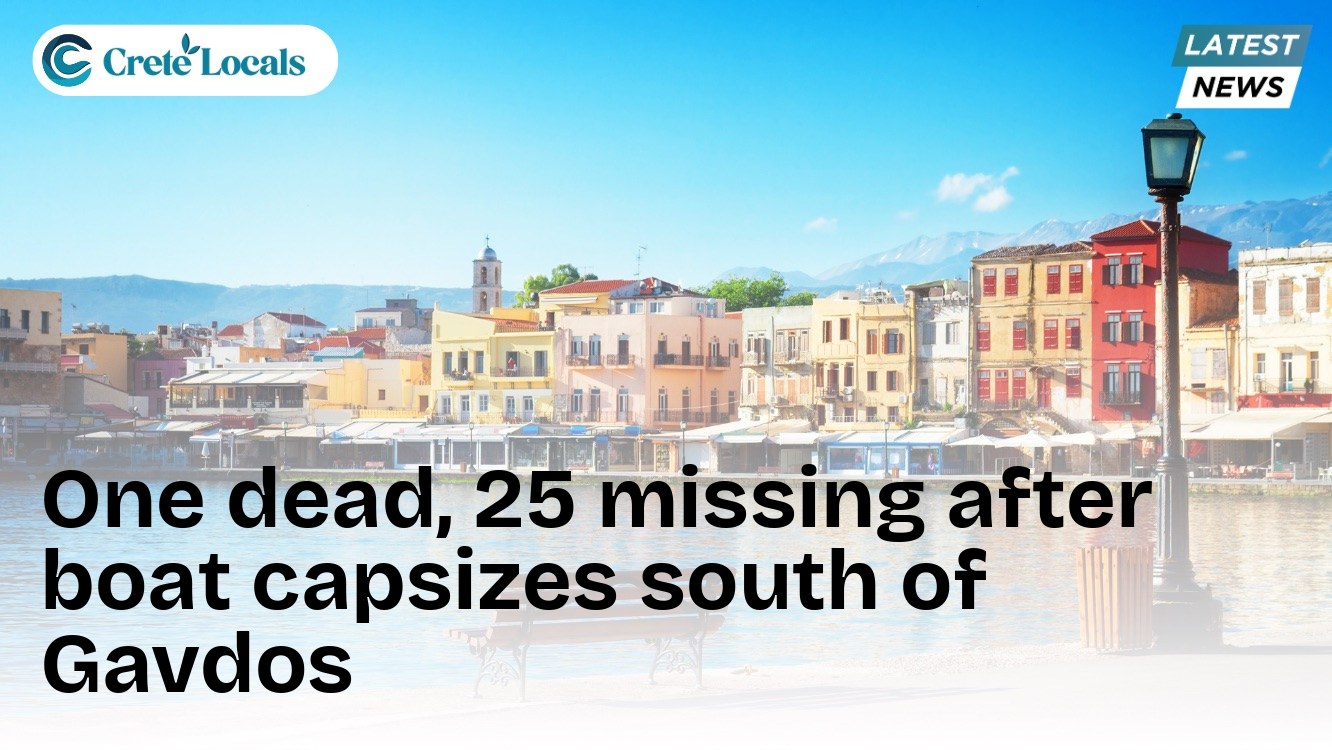 One dead, 25 missing after boat capsizes south of Gavdos
