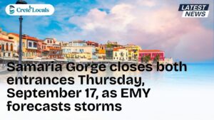 samaria gorge closes both entrances thursday september 17 storms og | CreteLocals