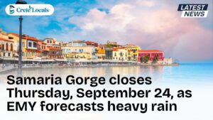 samaria gorge closes thursday september 24 heavy rain og | CreteLocals