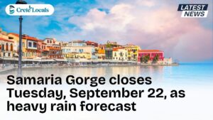 samaria gorge closes tuesday september 22 heavy rain forecast og | CreteLocals