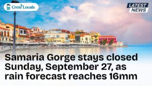 samaria gorge stays closed sunday september 27 rain 16mm og | CreteLocals