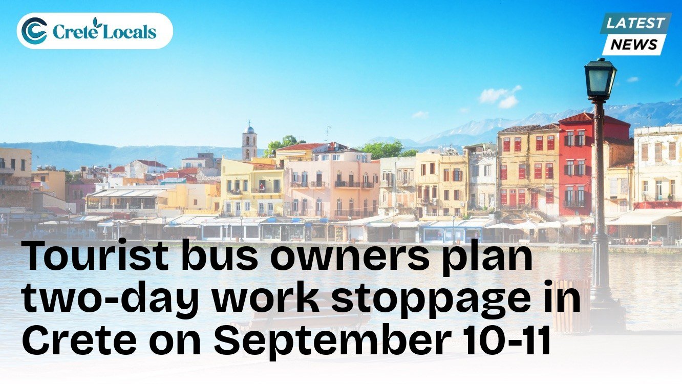 Tourist bus owners plan two-day work stoppage in Crete on September 10-11