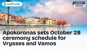 apokoronas sets october 28 ceremony schedule vrysses vamos og | CreteLocals