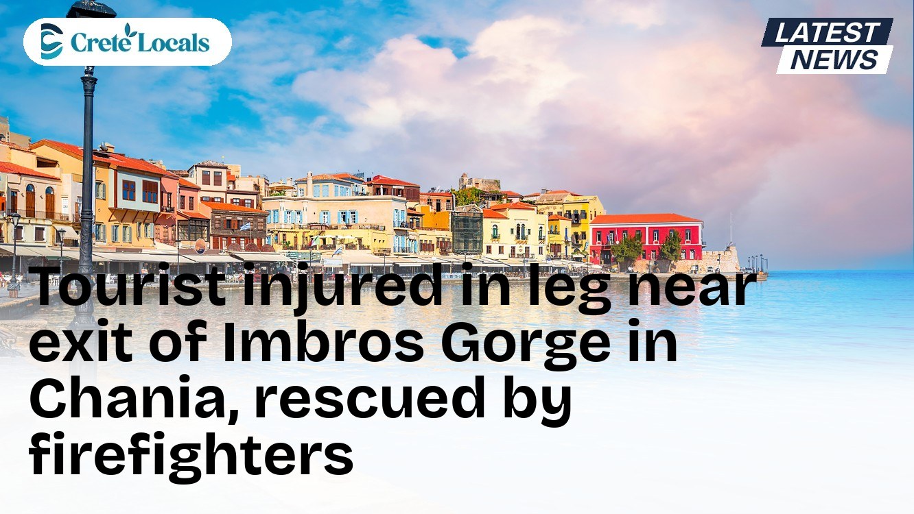 tourist injured leg imbros gorge chania rescued firefighters og | CreteLocals
